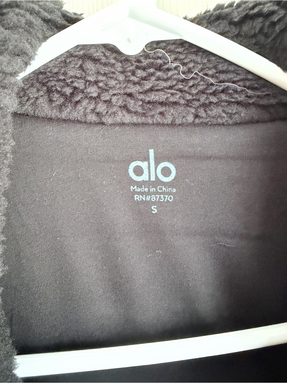 NWT Alo Yoga Oversized Sherpa Trench Teddy Coat - Black Size S - Picture 8 of 14